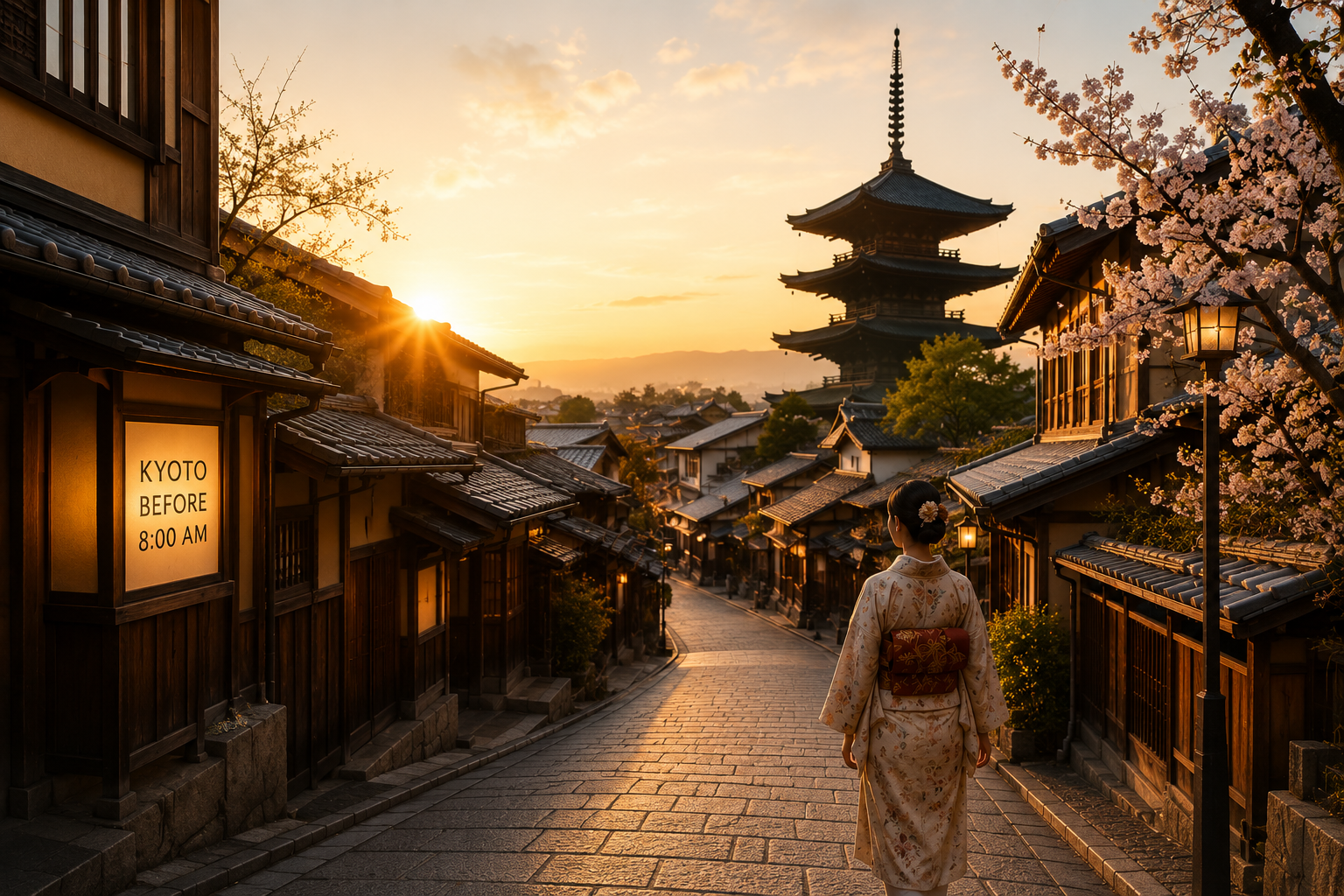 kyoto japan sunrise
