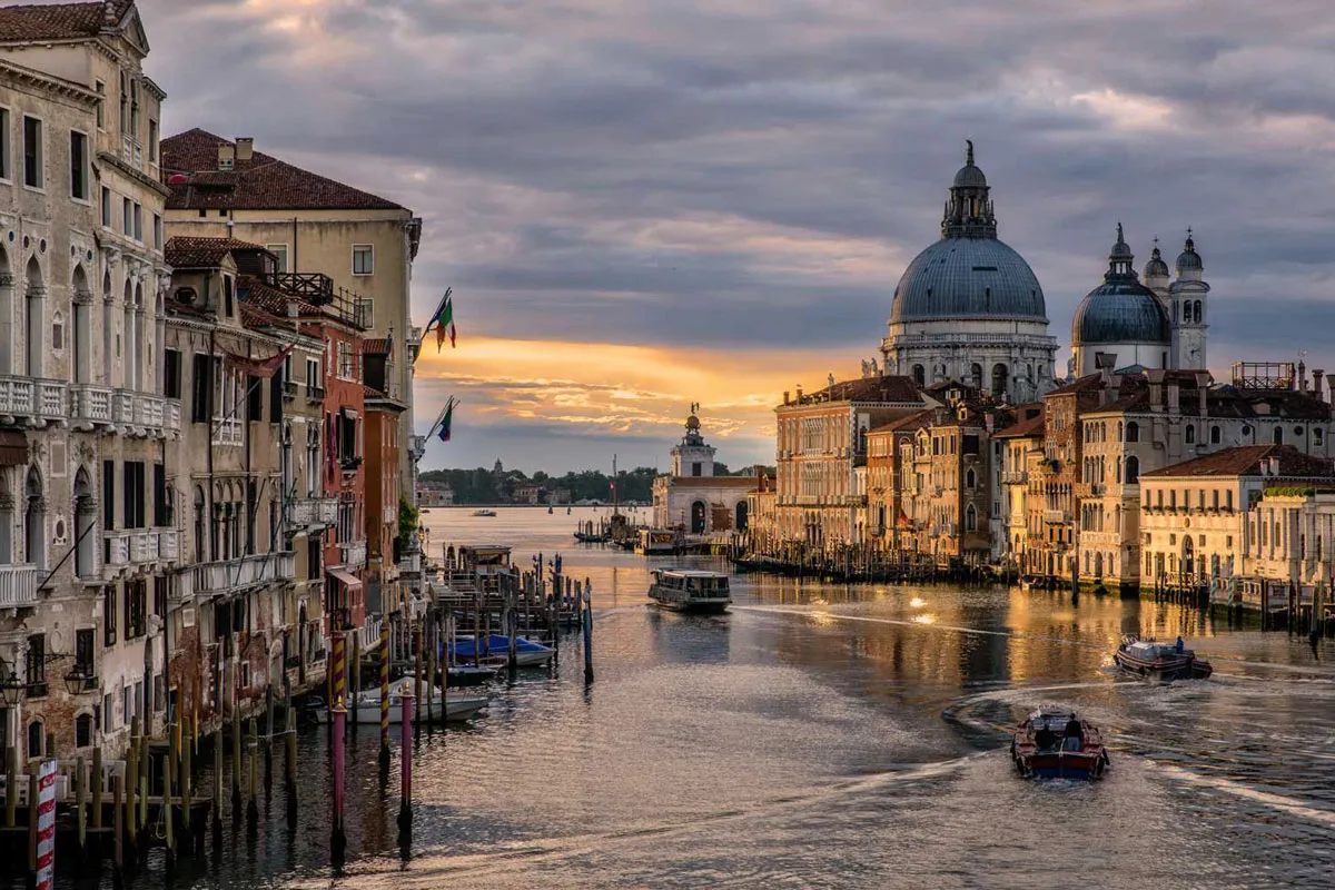 venice italy sunset